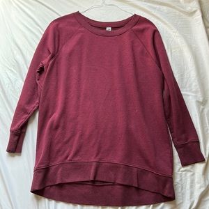 Oversized Dark Red Sweatshirt Old Navy